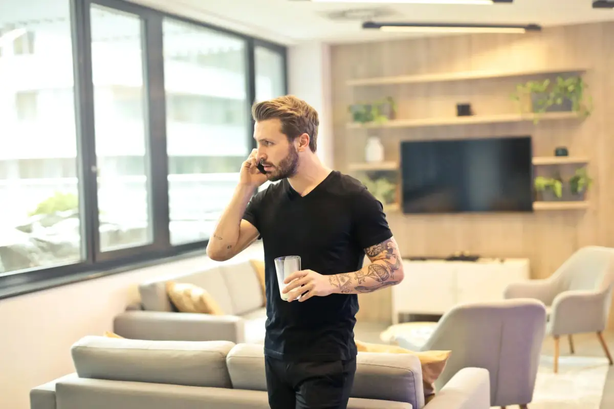 Business professional on a phone call